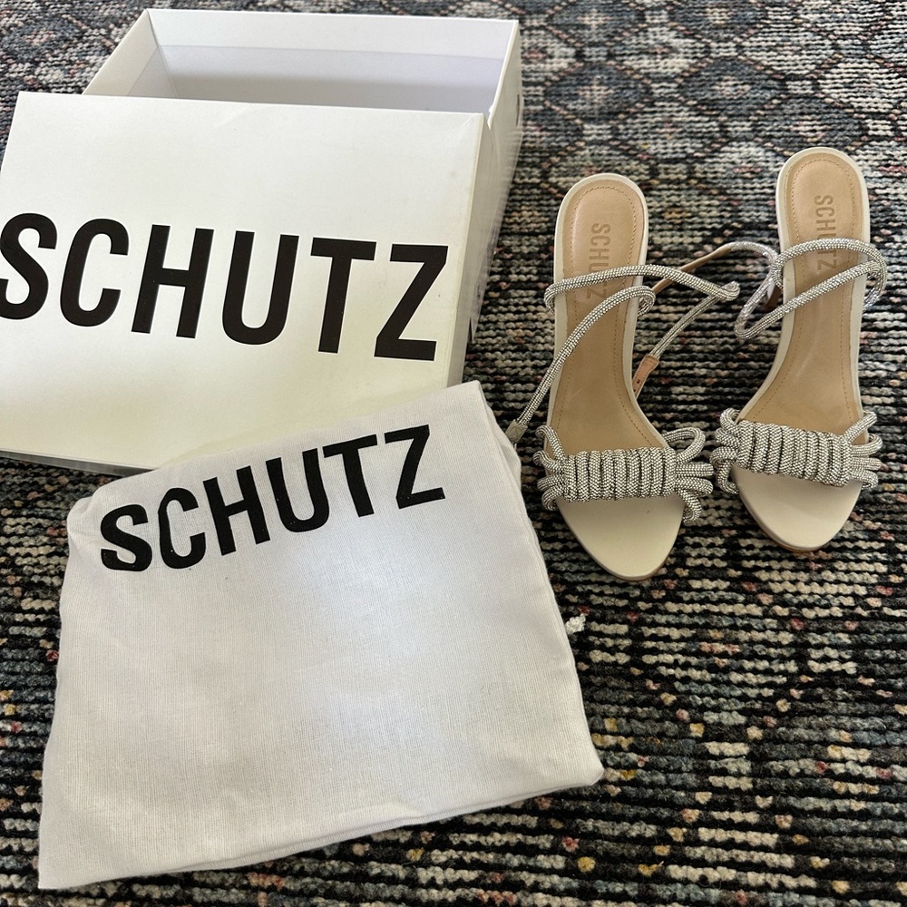 Schutz Jewell Crystal Embellished stiletto sandal - wedding